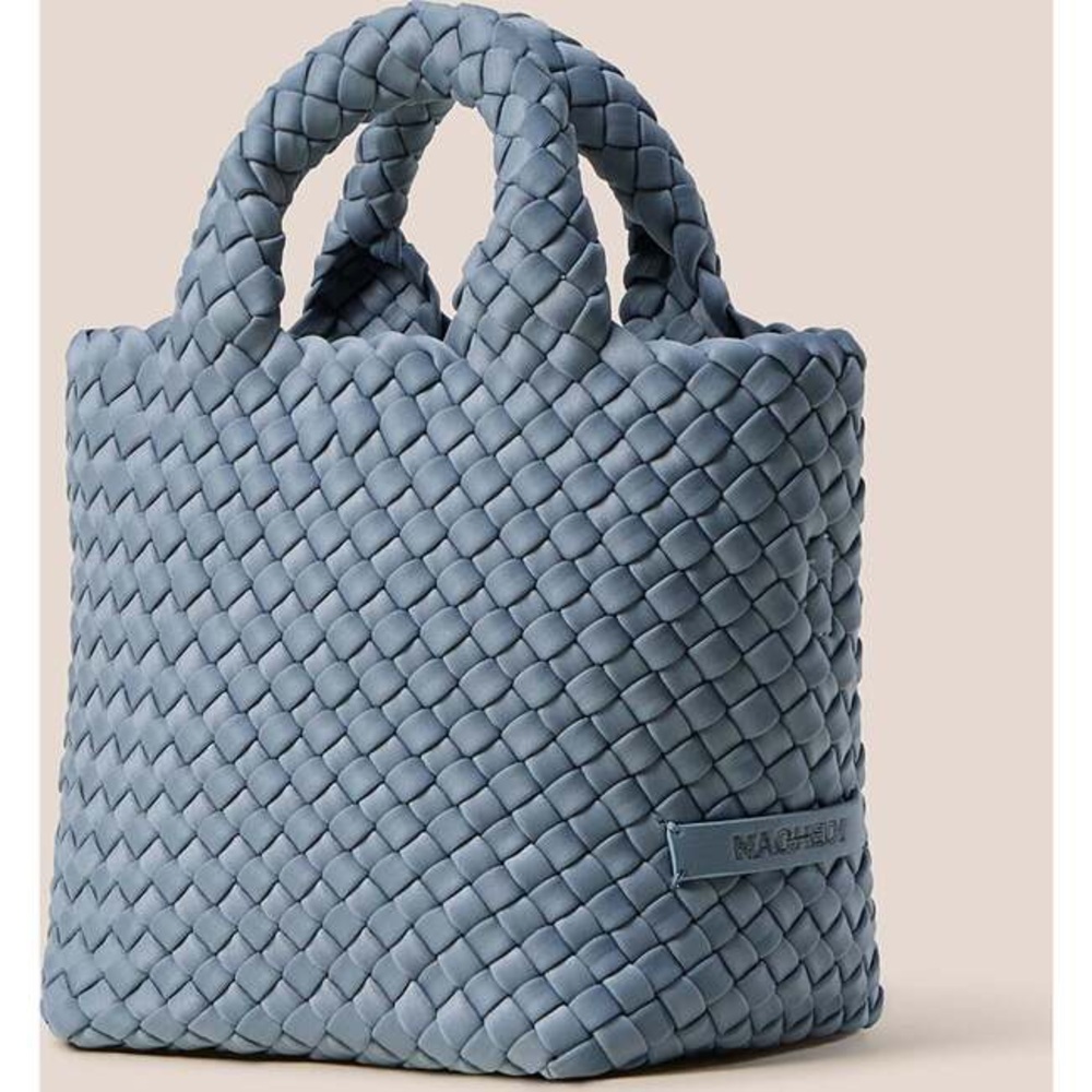 Naghedi Blue Woven Tote Bag - Picture 2 of 16